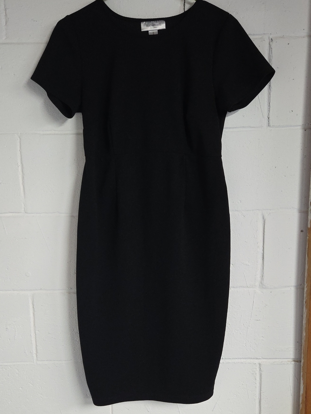 Motherhood Maternity Black Short Sleeve Midi Dress